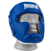 PowerPlay 22031 Боксерский шлем тренировочный PowerPlay 3068 PU + Amara Сине-Белый фото